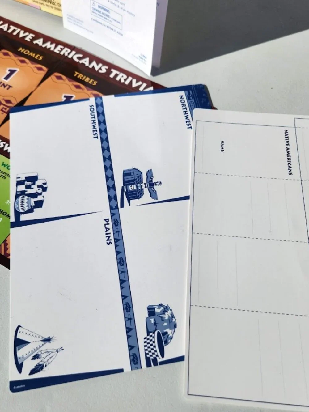Lakeshore Learning Native Americans Teaching Center Trivia Book Projects and Boo